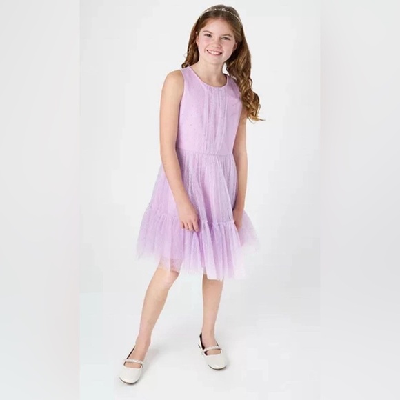 Rare Editions Purple Lilac Girls Party Formal Dress Youth Girls Size 12 NEW - Picture 1 of 7
